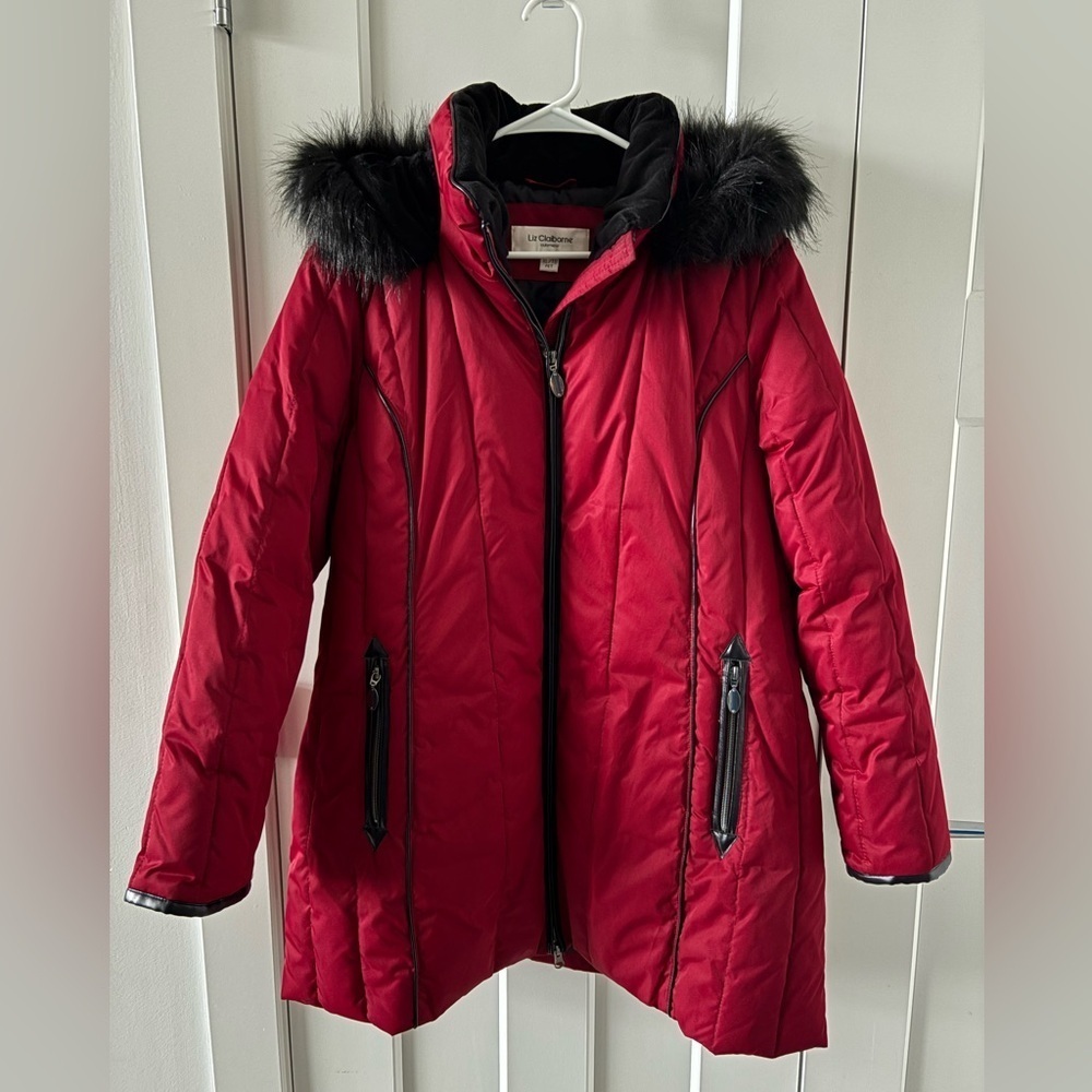 Liz Claiborne Fur Trimmed Puffer Jacket